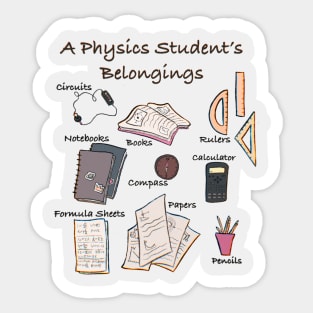 A Physics Student’s Belongings Sticker